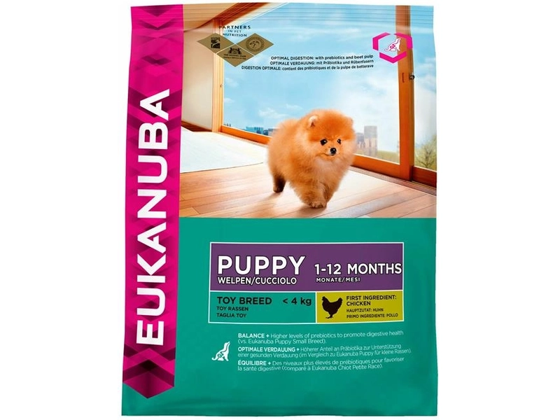 Корм для щенков миниатюрных пород Eukanuba Puppy Toy Breed <12 months сухой, 500г