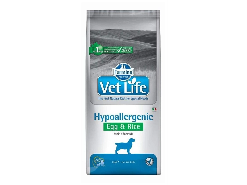 Сухой корм для собак Farmina Vet Life Hypoallergenic, при аллергии, гипоаллергенный, с яйцом, с рисом 2 кг