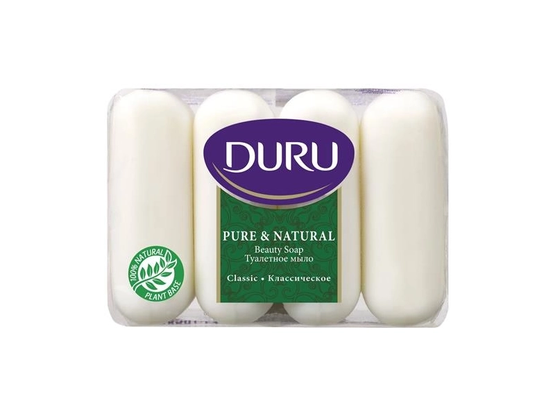 DURU PURE&NAT мыло Класс(э/пак)4*85г