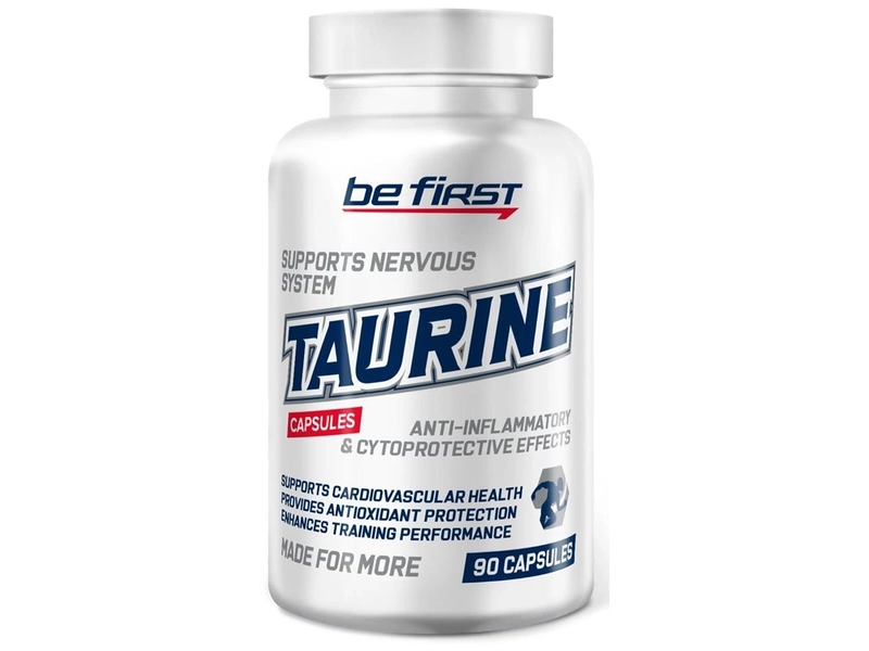 Таурин Be First Taurine 790 mg - 90 капсул, без вкуса