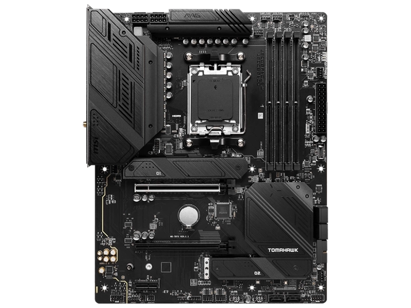 Материнская плата MSI MAG B650 TOMAHAWK WIFI Socket AM5 AMD B650 4xDDR5 2xPCI-E 16x 1xPCI-E 1x 6xSATA III ATX Retail