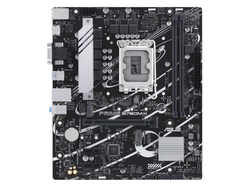 Материнская плата ASUS PRIME B760M-K Soc-1700 Intel B760 2xDDR5 mATX RAID/VGA/HDMI