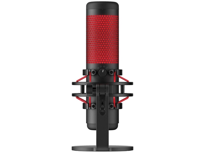 Микрофон проводной HyperX QuadCast, разъем: mini jack 3.5 mm, черный/красный