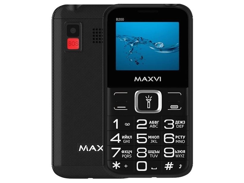 Телефон MAXVI B200, 2 SIM, черный