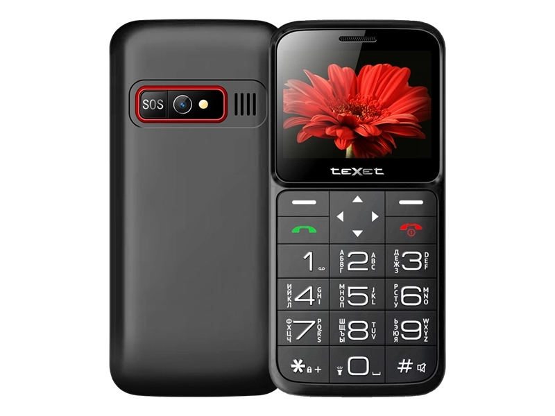Телефон Texet TM-B226 Dual Sim Black Red