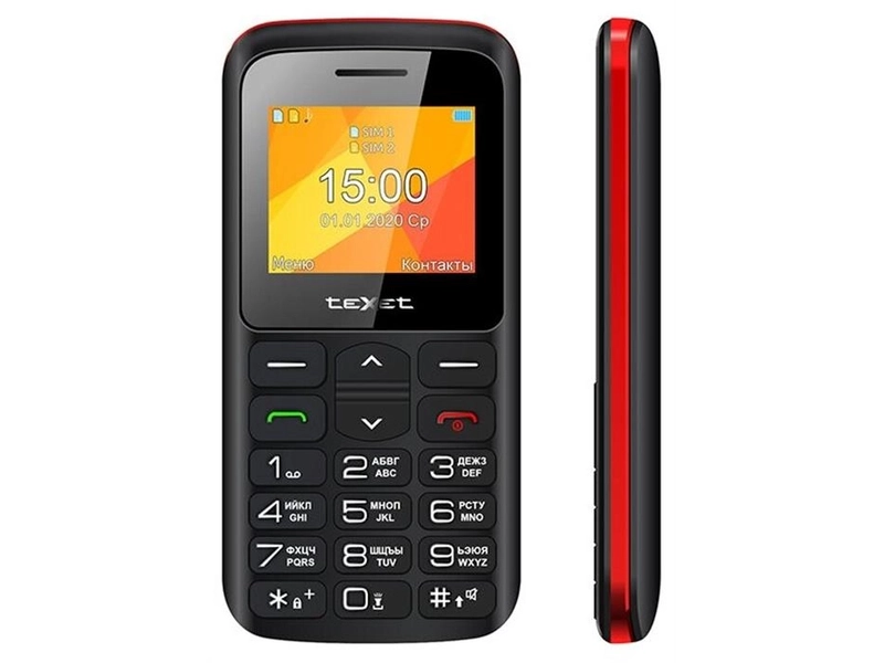 Сотовый телефон teXet TM-B323 Black-Red