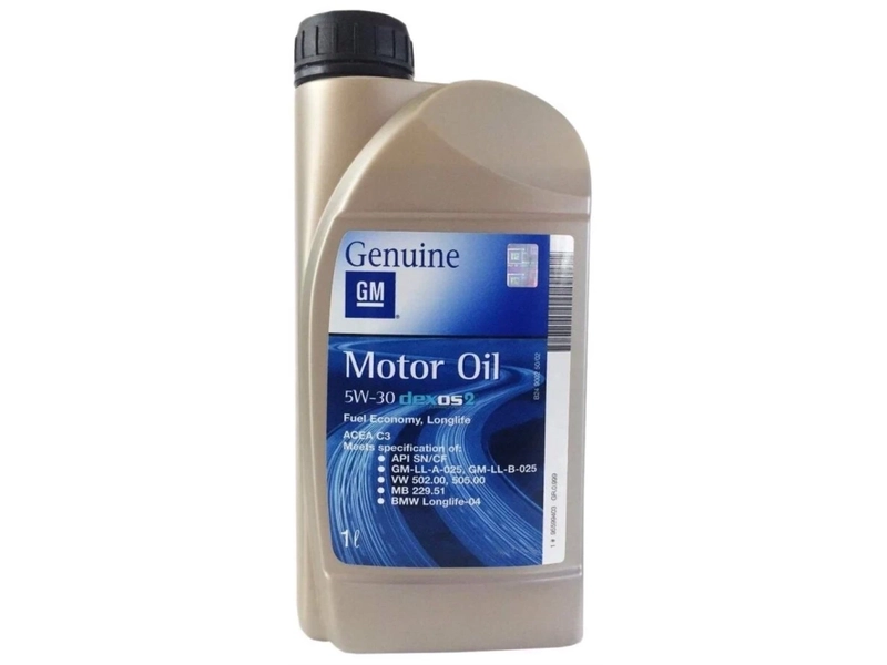 Синтетическое моторное масло GENERAL MOTORS Dexos2 Longlife 5W30, 5 л, 1 шт.