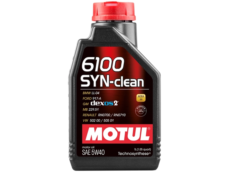 Полусинтетическое моторное масло Motul 6100 SYN-clean 5W40, 1 л, 1 шт.