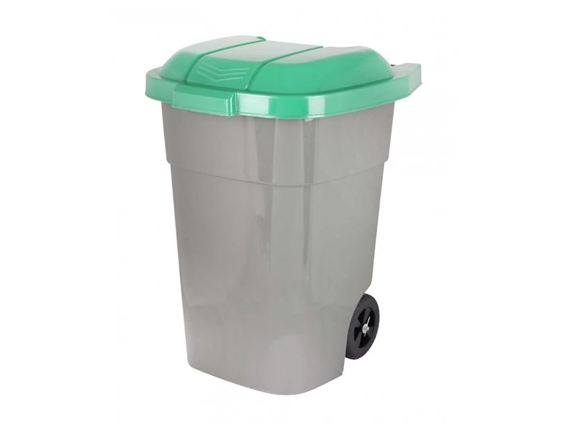 Бак-контейнер для мусора на колесах Альтернатива, 65 л. М4664 - черно-синий