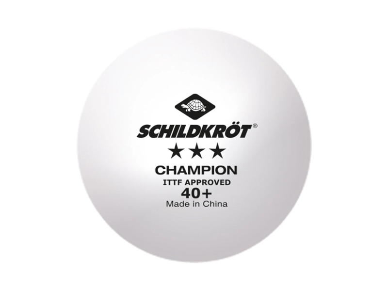 Мяч н/т Schildkröt 3* Champion ITTF, белый (3 шт.)