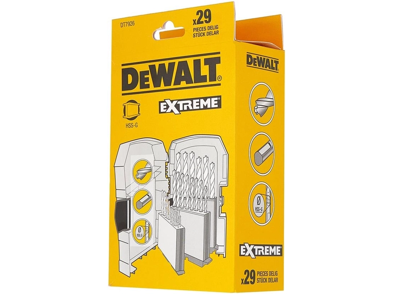 Сверло по металлу, винтовое DeWALT Extreme 2 DT7926-XJ, 29 шт. 13 x 130 мм