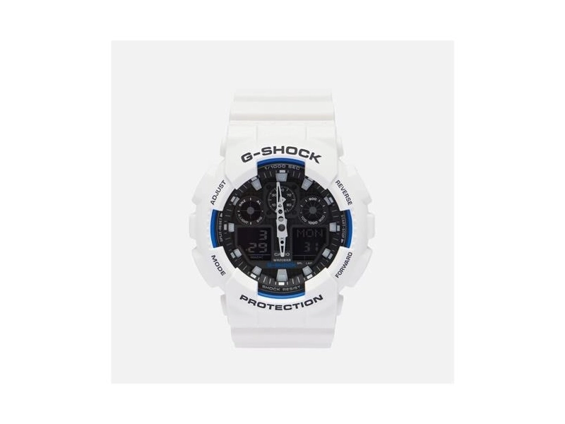 Наручные часы CASIO G-Shock GA-100B-7A, черный, белый