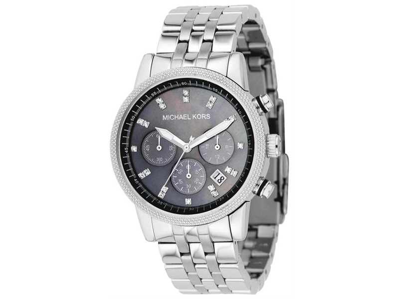 Наручные часы MICHAEL KORS MK5021 женские, кварцевые, хронограф, секундомер, водонепроницаемые, подсветка стрелок, серебряный